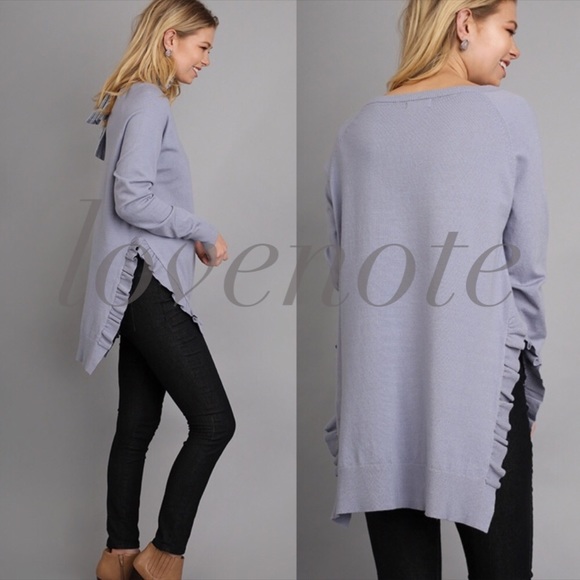 lovenote Tops - ⭐️1M left! Long Sleeve Tunic Sweater Split Side